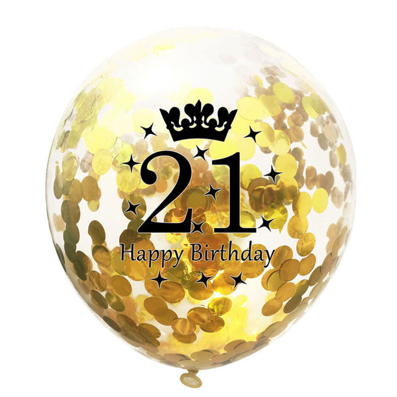 Balloons confetti balloon numbers