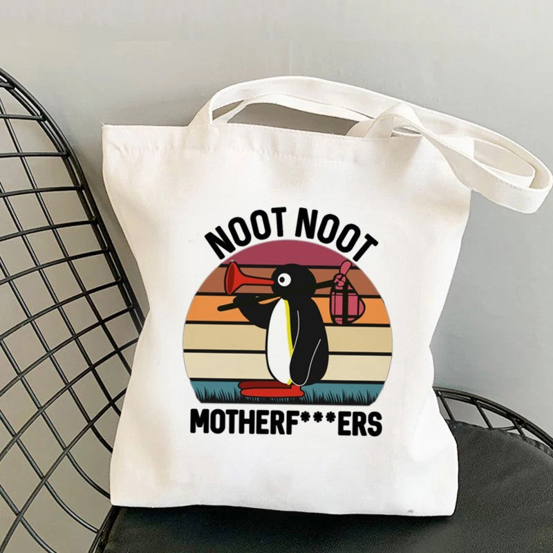 Shopping Tote Custom Blank Zipper Cotton Bag Student Canvas