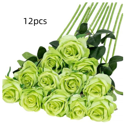 Artificial Rose Single Raw Silk Fake Flower Artificial Flowers