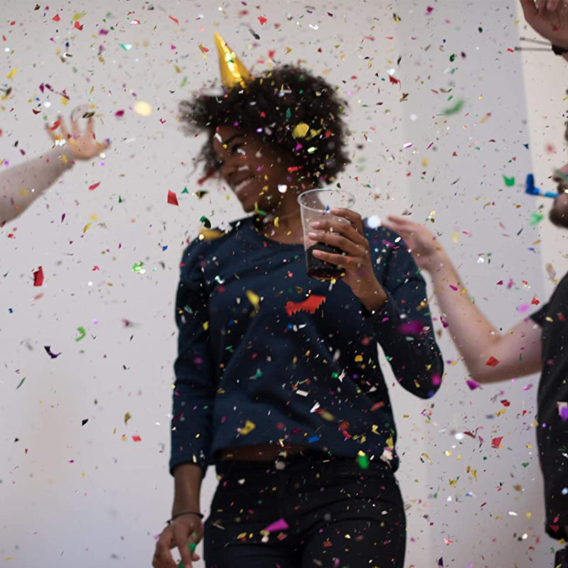 Confetti Push And Happy Wedding Party Salute