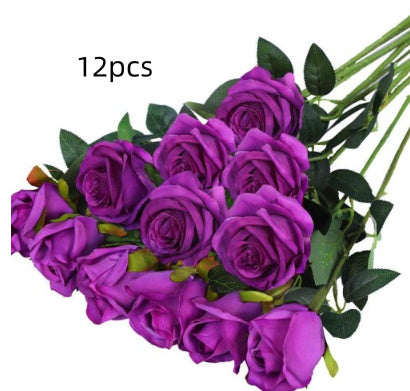 Artificial Rose Single Raw Silk Fake Flower Artificial Flowers