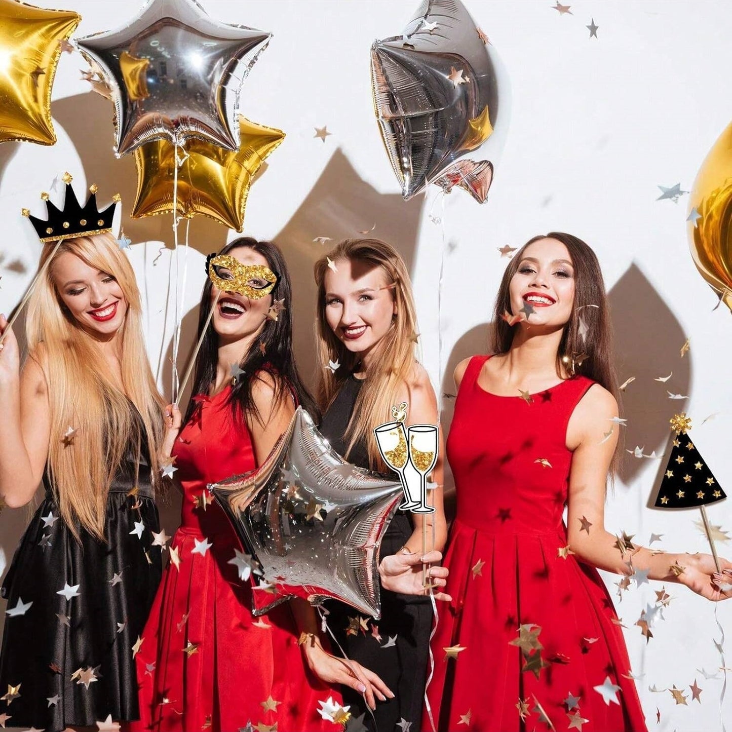 24 Pieces Party Photo Booth Props