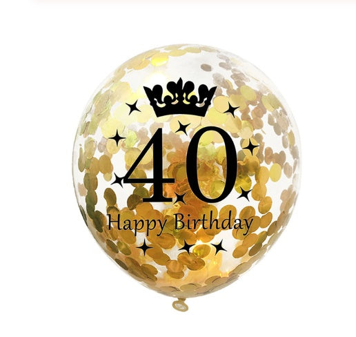 Balloons confetti balloon numbers