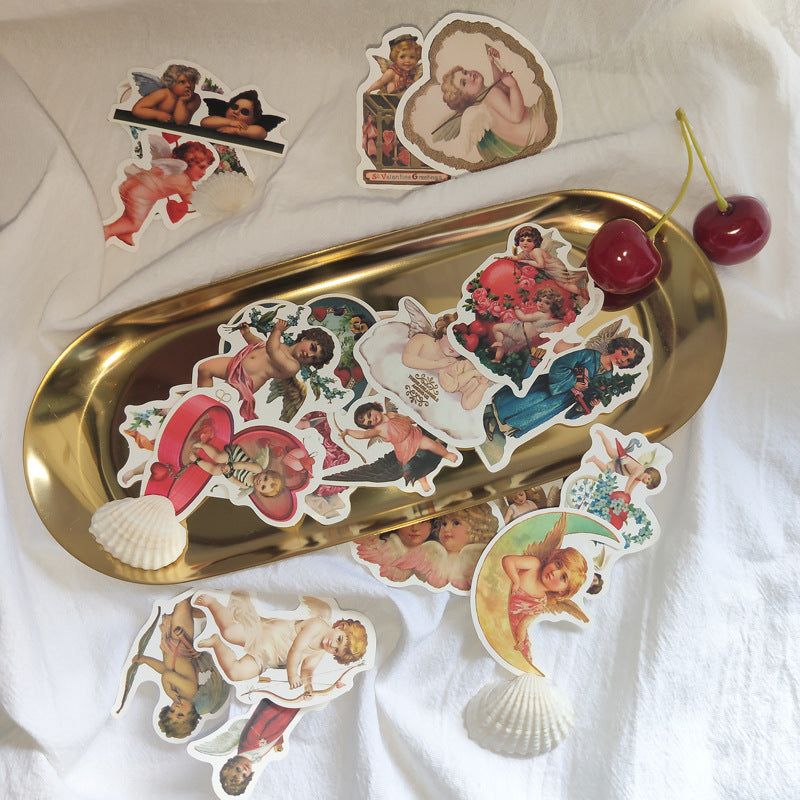 50 retro little angel stickers dumb film