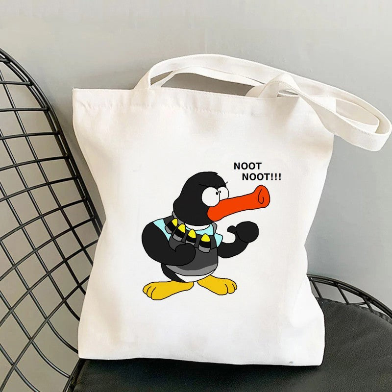 Shopping Tote Custom Blank Zipper Cotton Bag Student Canvas