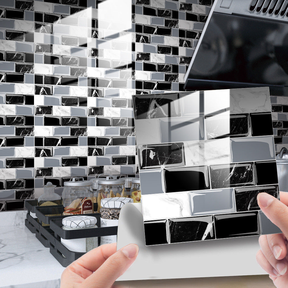 Retro Imitation Epoxy Marble Floor Refurbished Crystal Film Wall Stickers