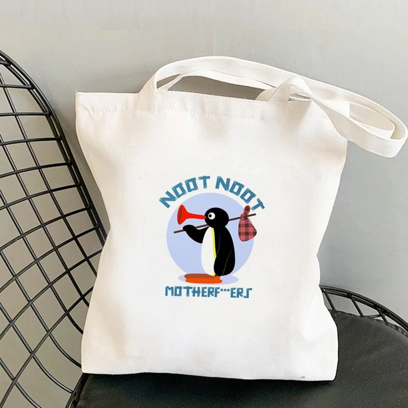 Shopping Tote Custom Blank Zipper Cotton Bag Student Canvas