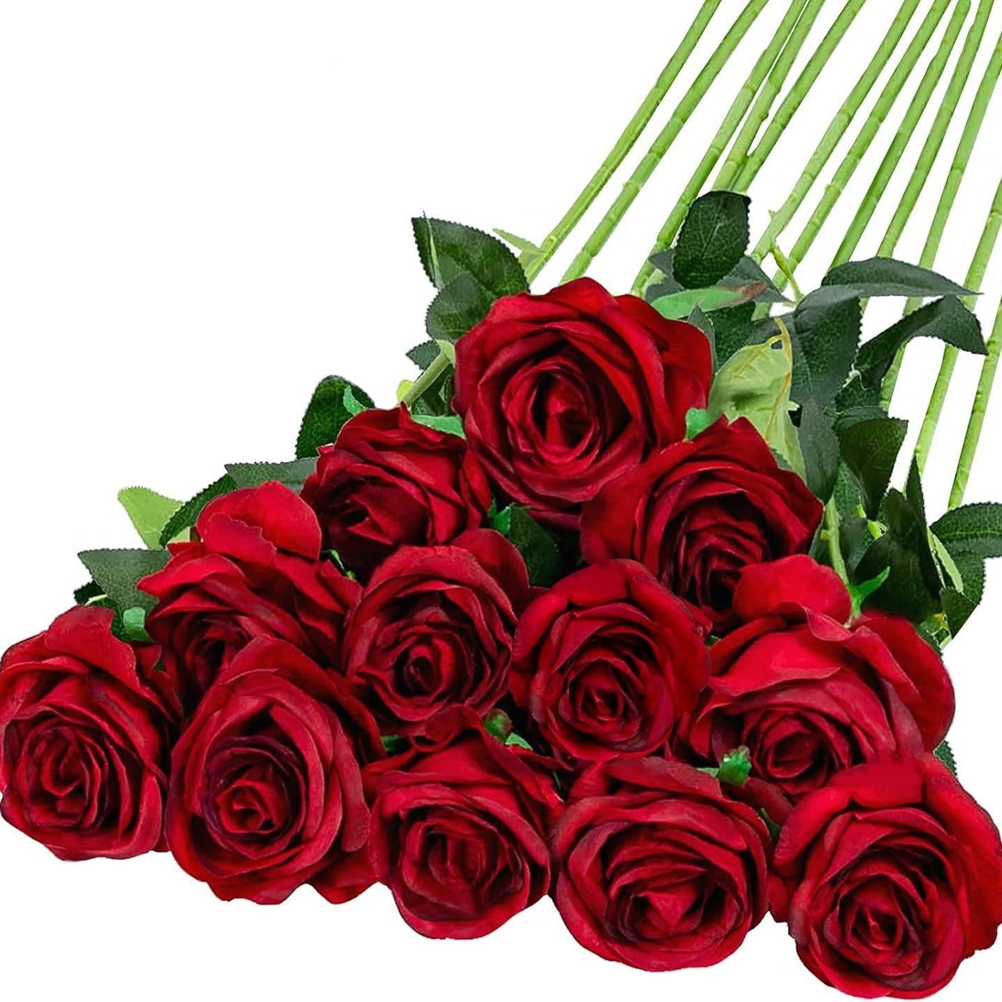 Artificial Rose Single Raw Silk Fake Flower Artificial Flowers