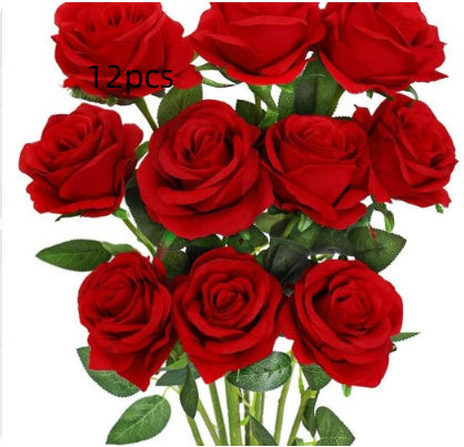 Artificial Rose Single Raw Silk Fake Flower Artificial Flowers