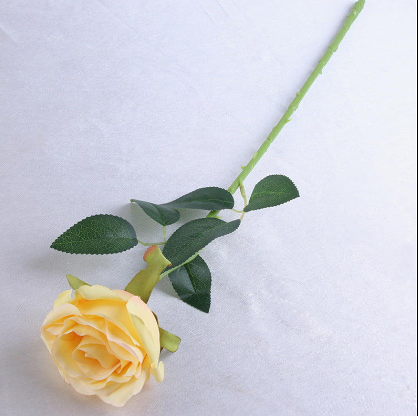 Artificial Rose Single Raw Silk Fake Flower Artificial Flowers