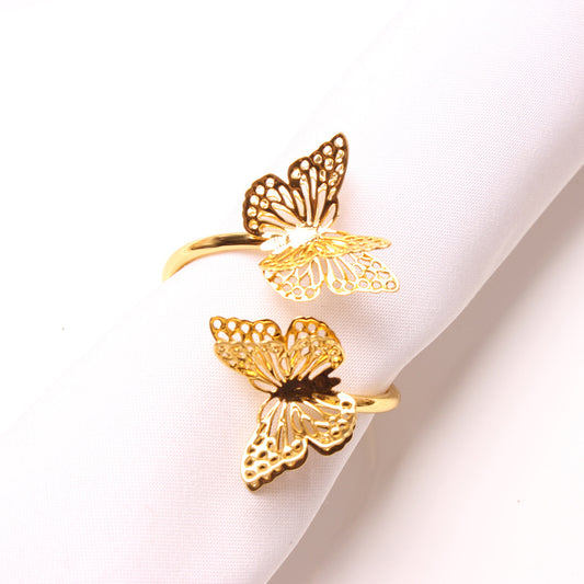 Double Layer Butterfly Napkin Ring Wedding Centerpiece
